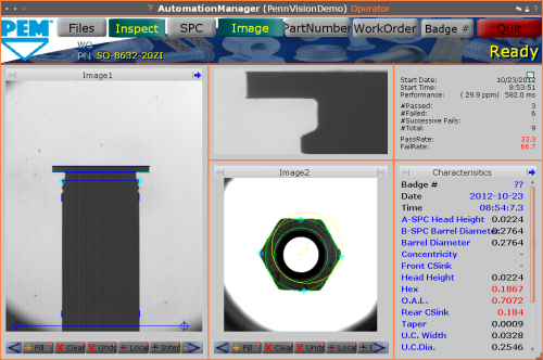 Automation Manager Used to Retrofit an old machine in Wheel Gauging